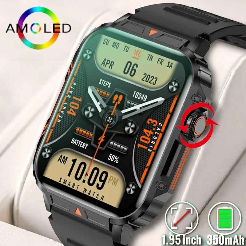 Smartwatch Face - Jam tangan pintar militer pria, arloji