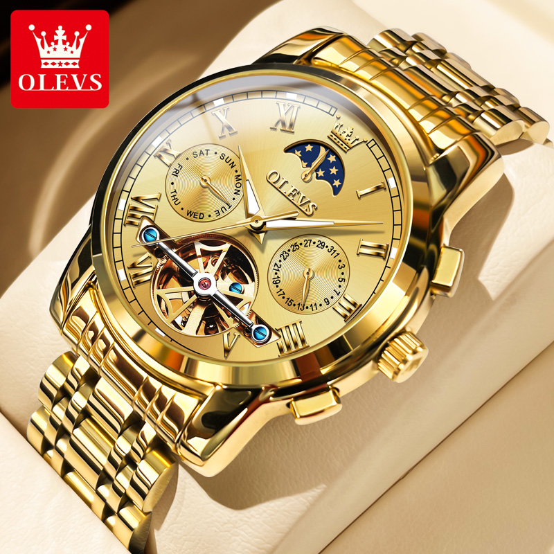 Leather Classic Strap - OLEVS 6617 Jam Tangan Mekanik Klasik