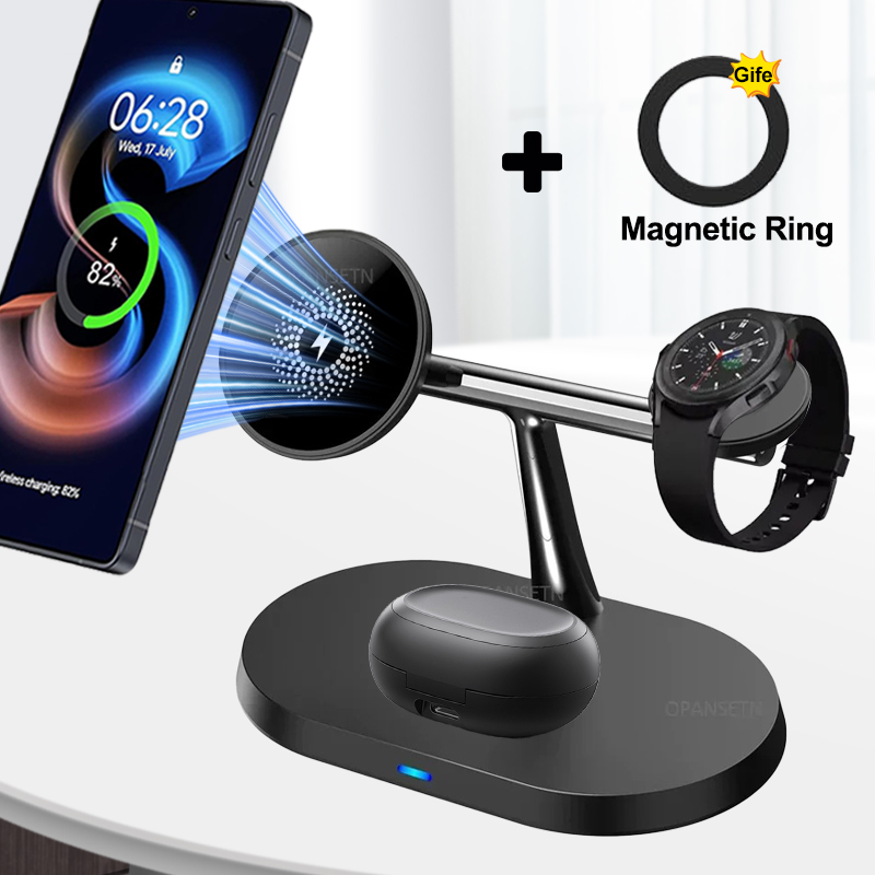 Wireless Charger Watch - Pengisi Daya Nirkabel Magnetik 3-IN-1 Dock