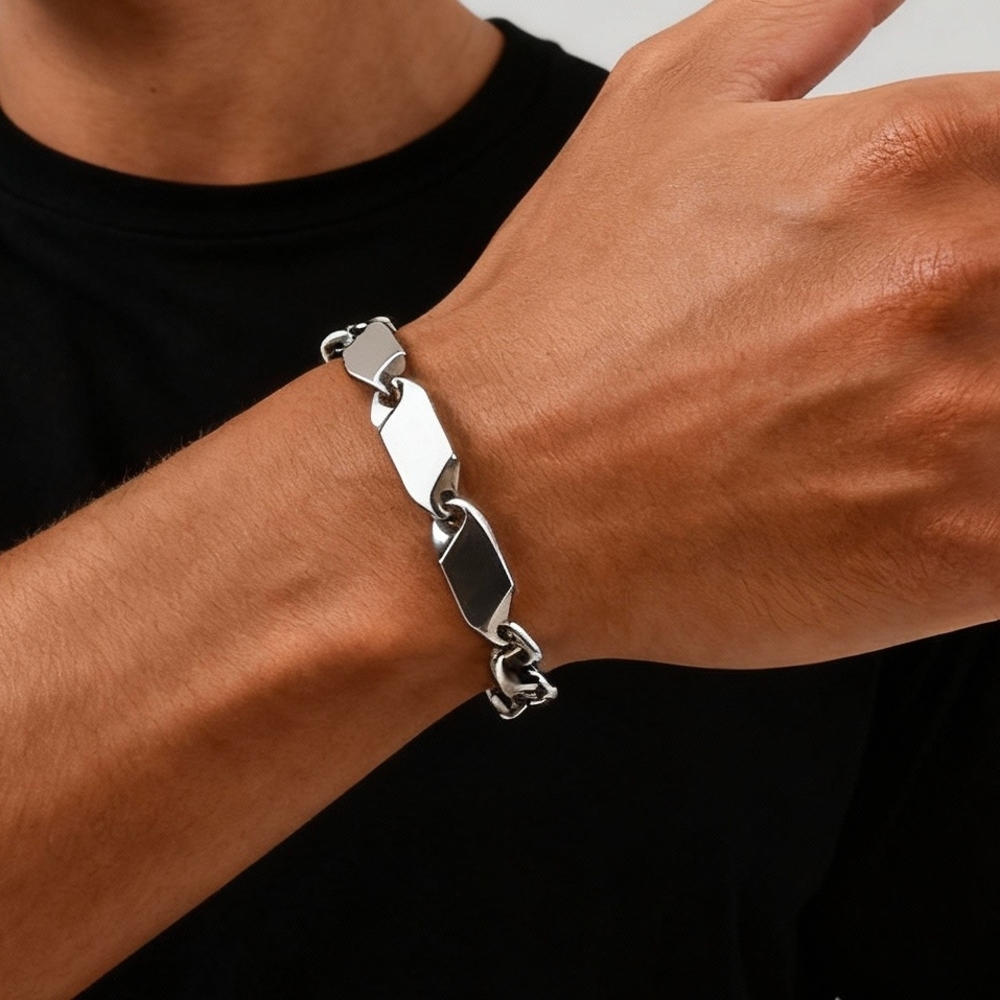 Ceramic Link Bracelet - Gelang Rantai Baja Tahan Karat Punk