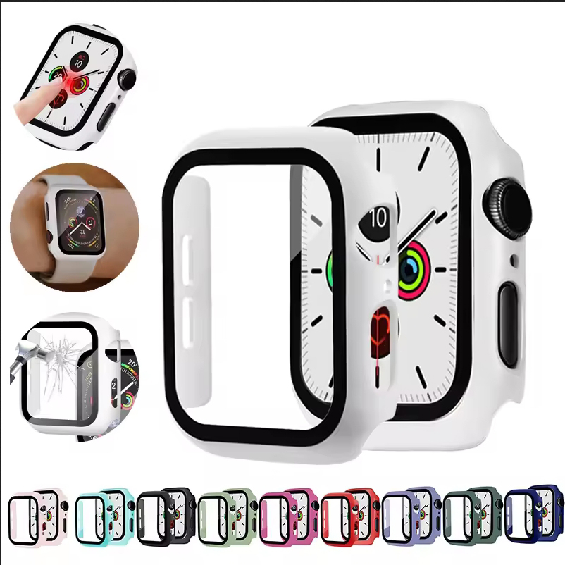Watch Case Bumper - Kaca Tempered + Penutup untuk Apple