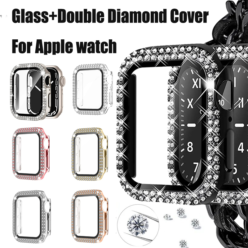 Smartwatch Band Accessories - Kaca + Penutup Berlian untuk Casing