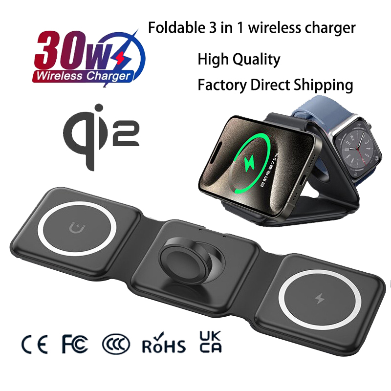 Wireless Charger Watch - Stasiun Pengisian Daya Lipat Magnetik Universal