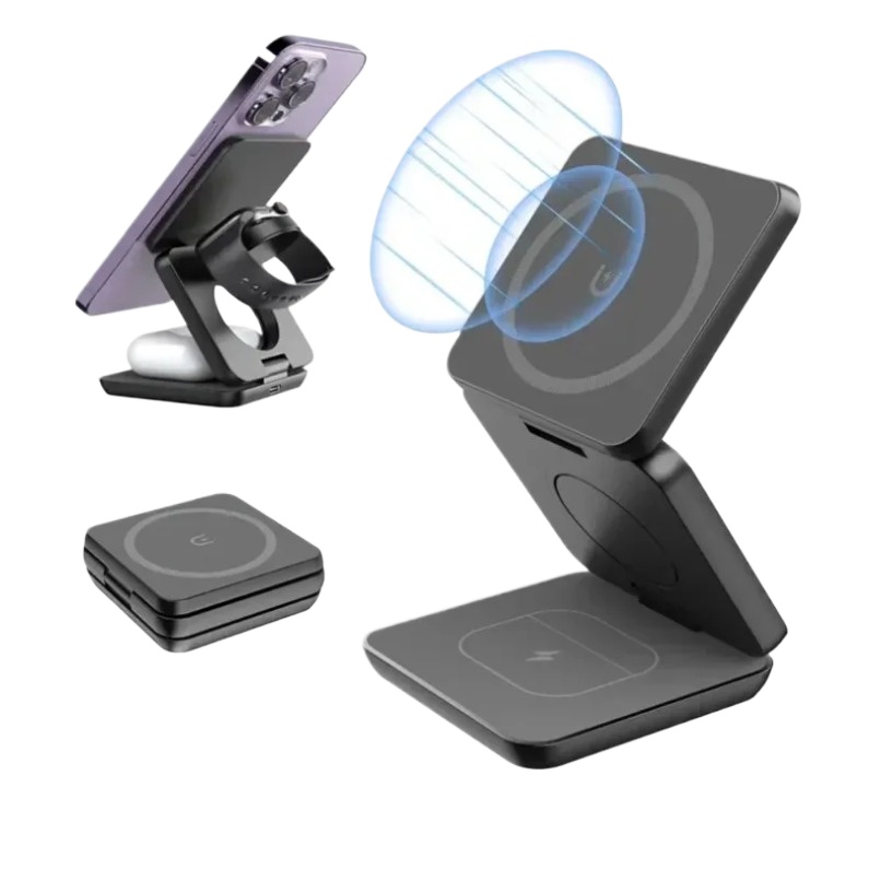 Wireless Charger Watch - 3 in 1 Pengisi Daya Nirkabel