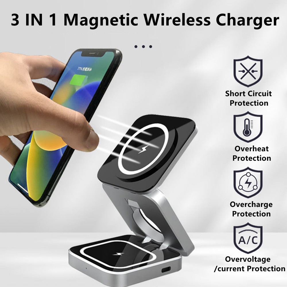Wireless Charger Watch - Stasiun pengisi daya magnet magnet magnet