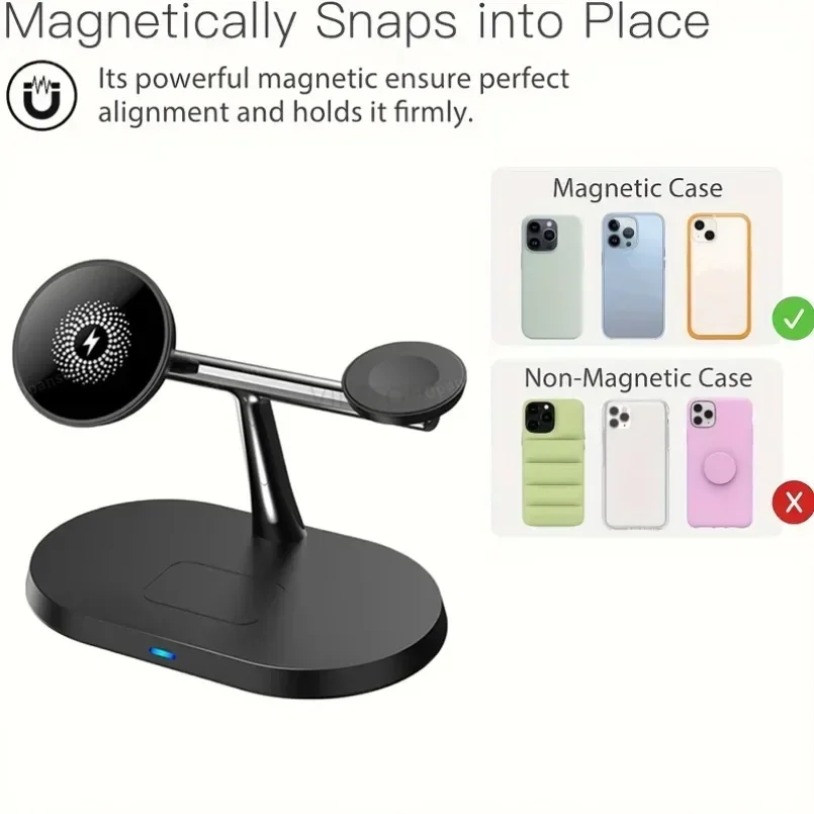 Pengisi Daya Nirkabel Magnetik - Wireless Charger Watch ulasan dan harga