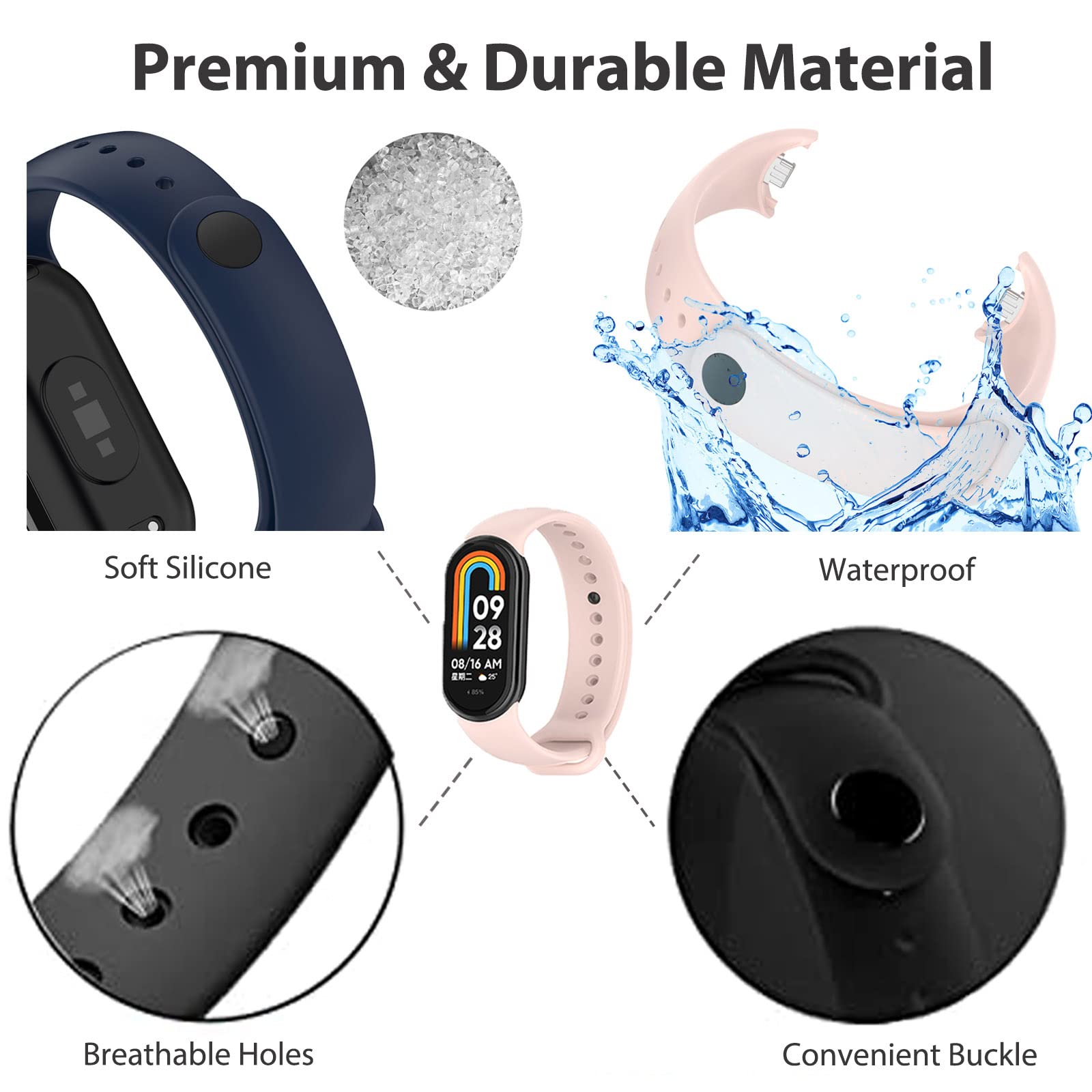 Gelang untuk Mi band 8 tali si - Sport Loop Strap ulasan dan harga