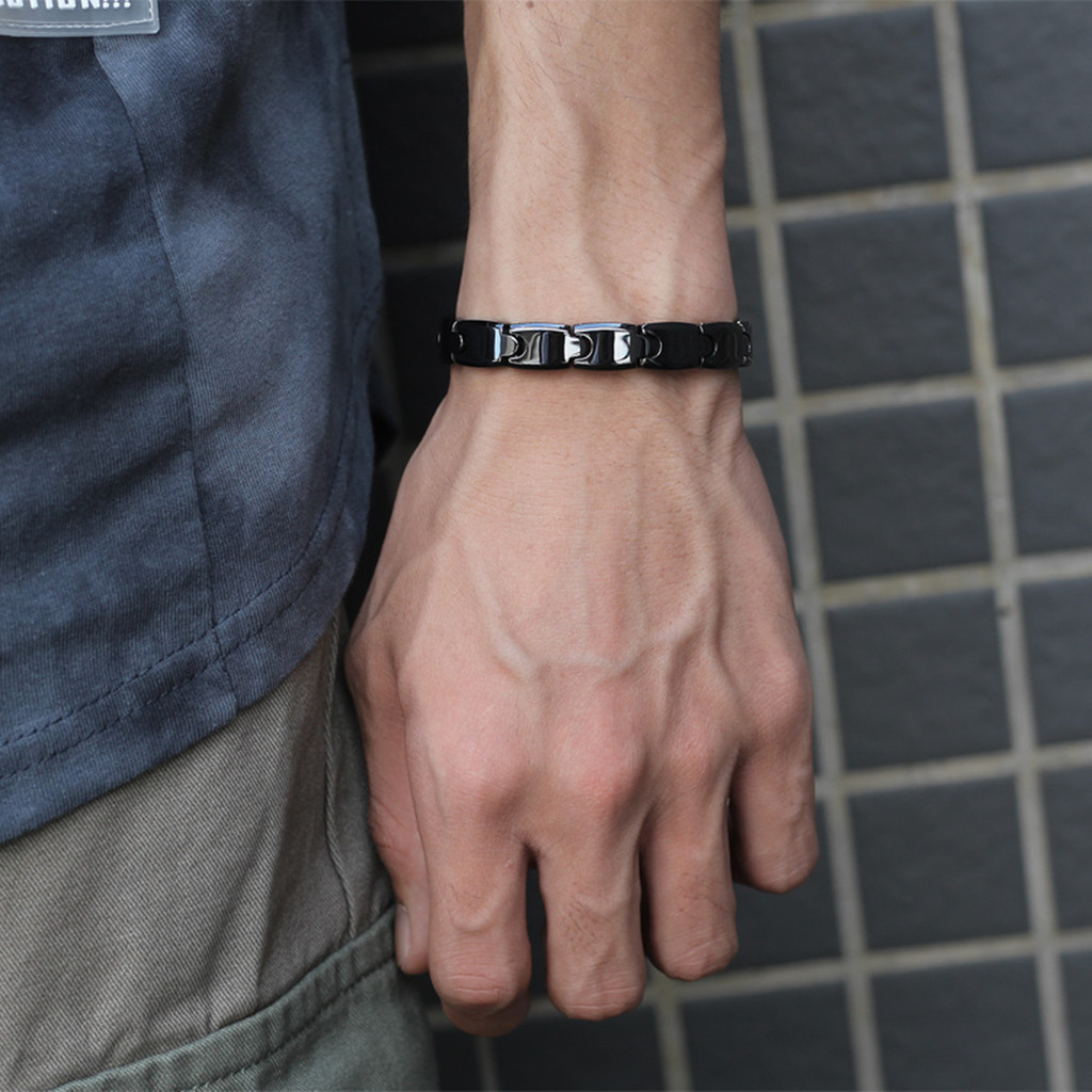 Hadiah Perhiasan Gelang Magnet - Ceramic Link Bracelet ulasan dan harga