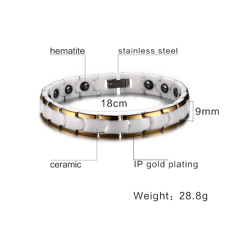 Vinterly gelang magnetik Anti  - Ceramic Link Bracelet ulasan dan harga