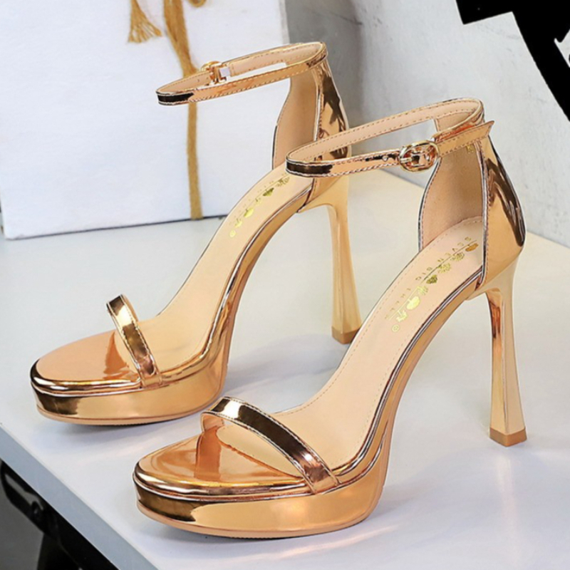 Sepatu Wanita Hak Tipis Baru,  - Leather Classic Strap ulasan dan harga