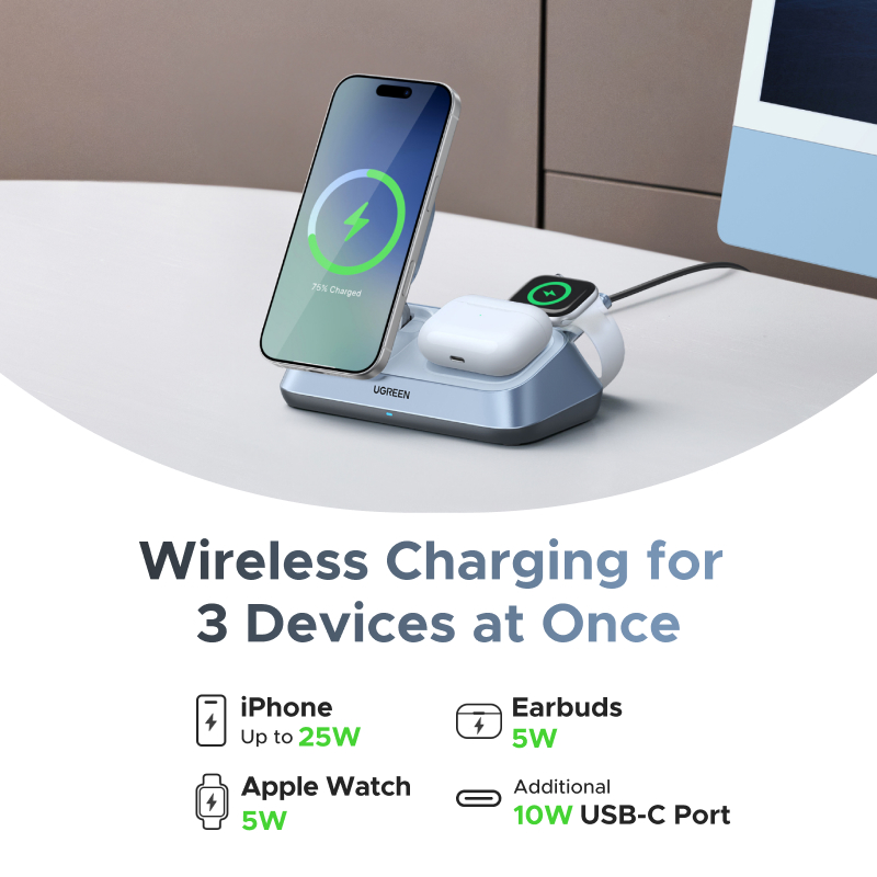 UGREEN Qi2 25W MAX Pengisi Day - Smartwatch Ac ulasan dan harga