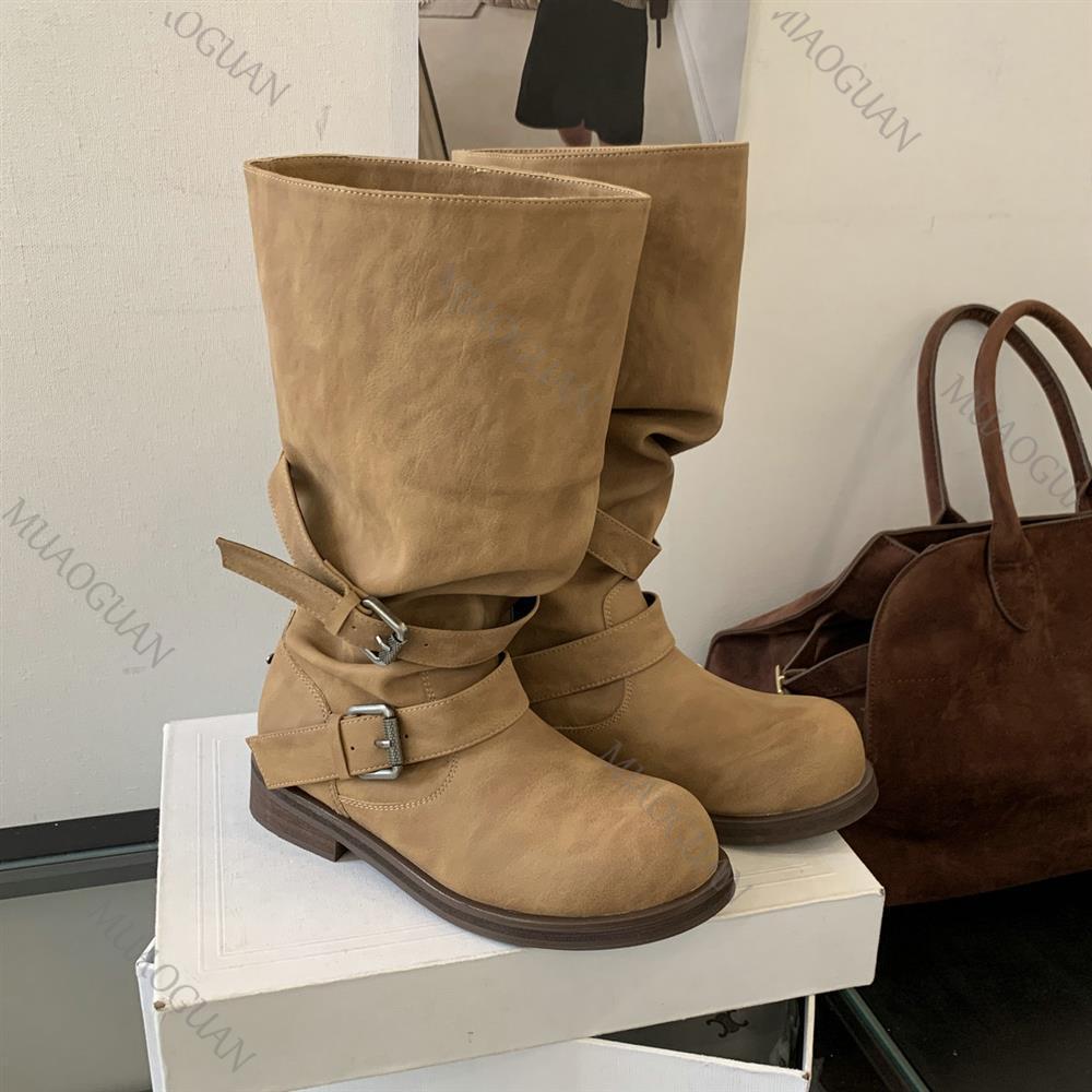 Sepatu Bot Tinggi Setengah Pah - Leather Classic Strap ulasan dan harga