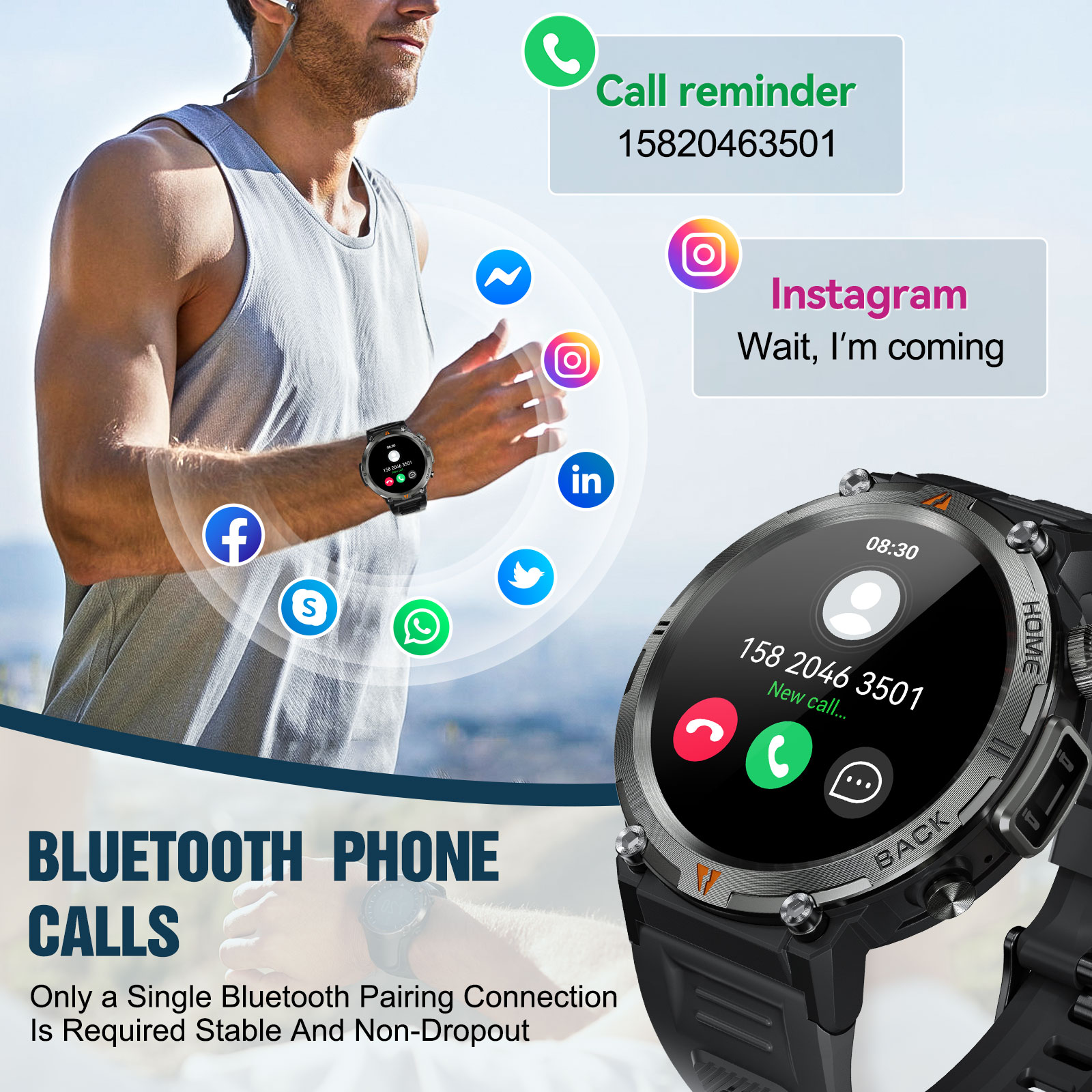 EIGIIS KE3 Jam Tangan Pintar P - Smartwatch Face ulasan dan harga