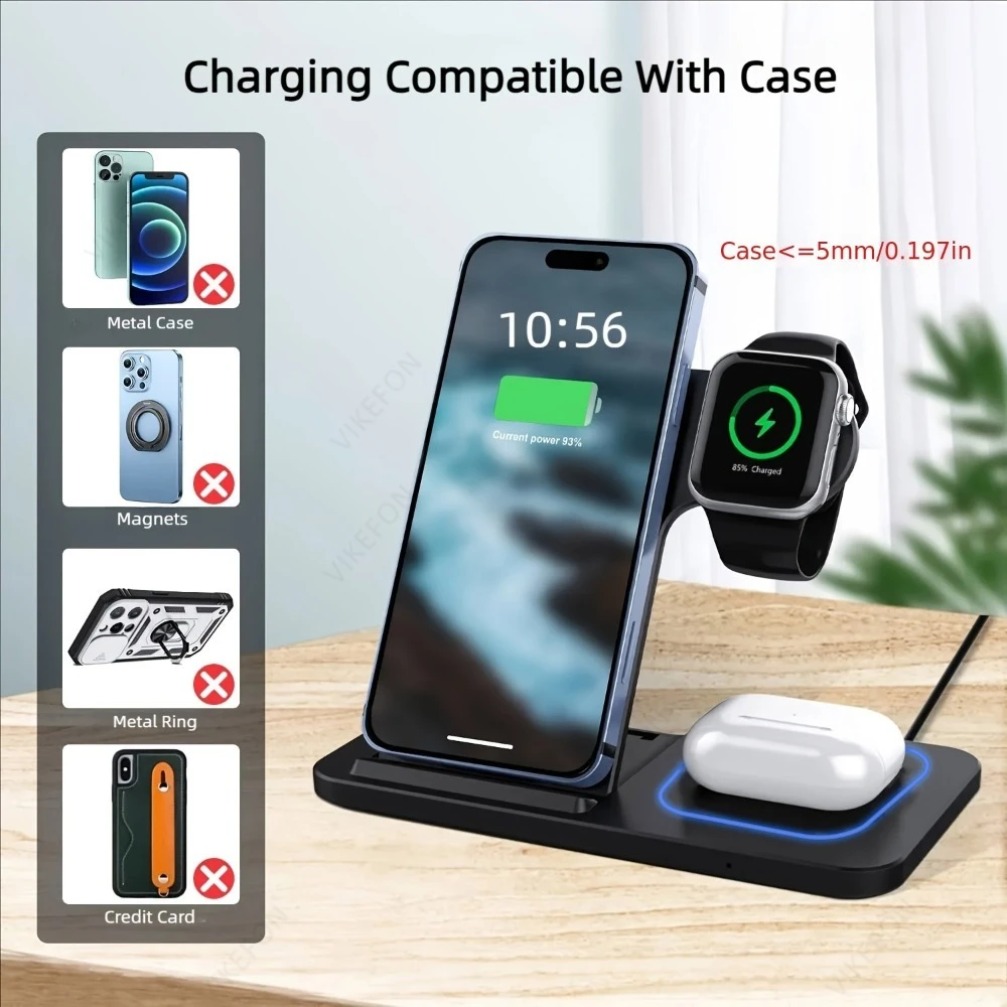 Stasiun Pengisian Daya Nirkabe - Wireless Charger Watch ulasan dan harga