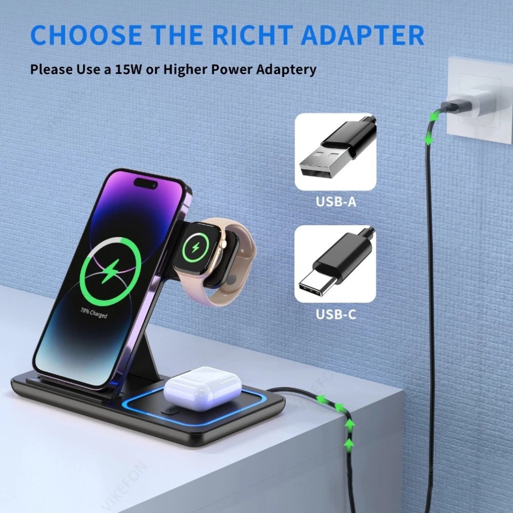 Stasiun Pengisian Daya Nirkabe - Wireless Charger Watch ulasan dan harga