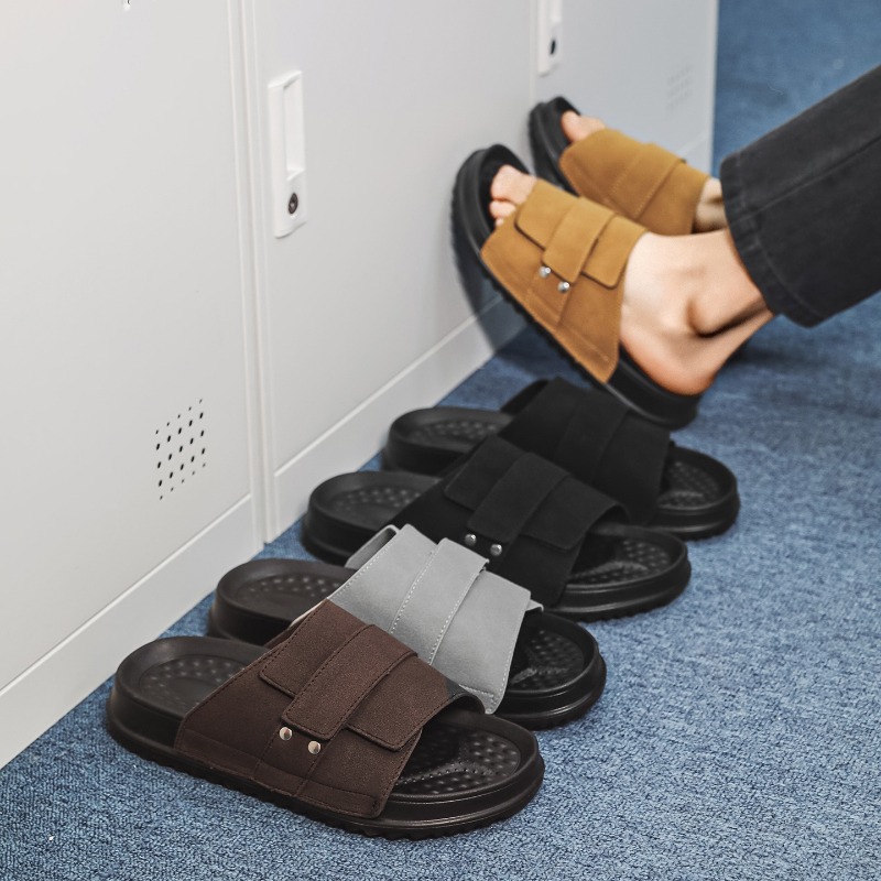 Penjualan Panas Sandal Kasual  - Leather Classic Strap ulasan dan harga