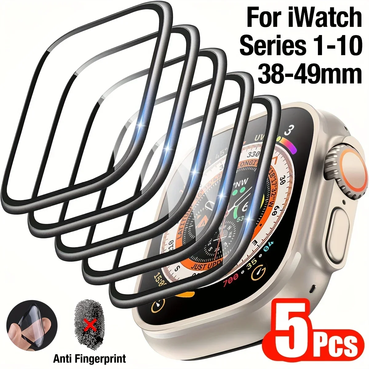 1-5 Buah Film Anti Gores untuk - Smartwatch Case ulasan dan harga