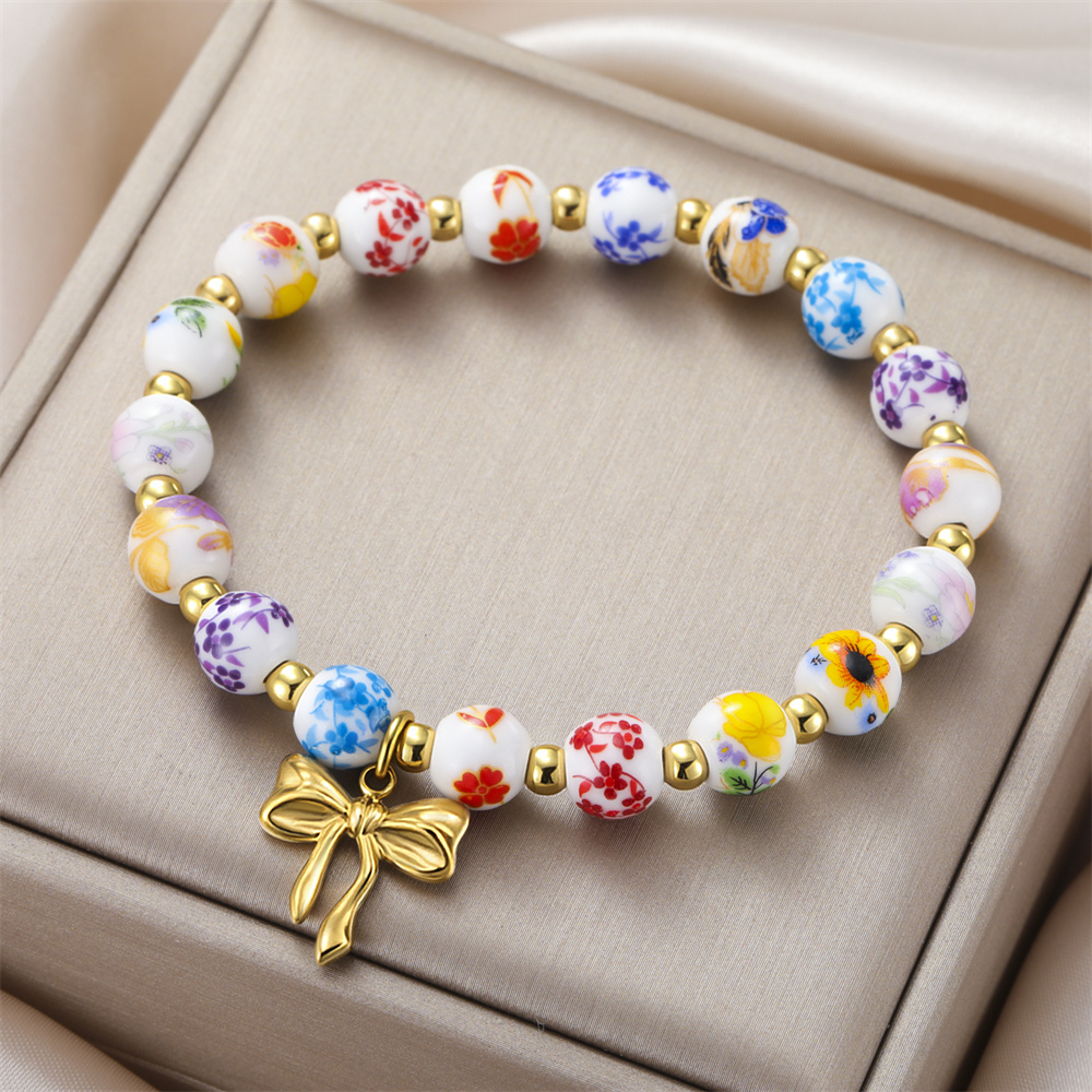 Gelang Manik Keramik Warna-war - Ceramic Link Bracelet ulasan dan harga