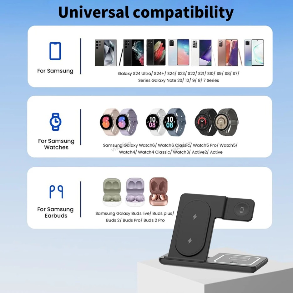 3 in 1 Pengisi Daya Nirkabel L - Wireless Charger Watch ulasan dan harga