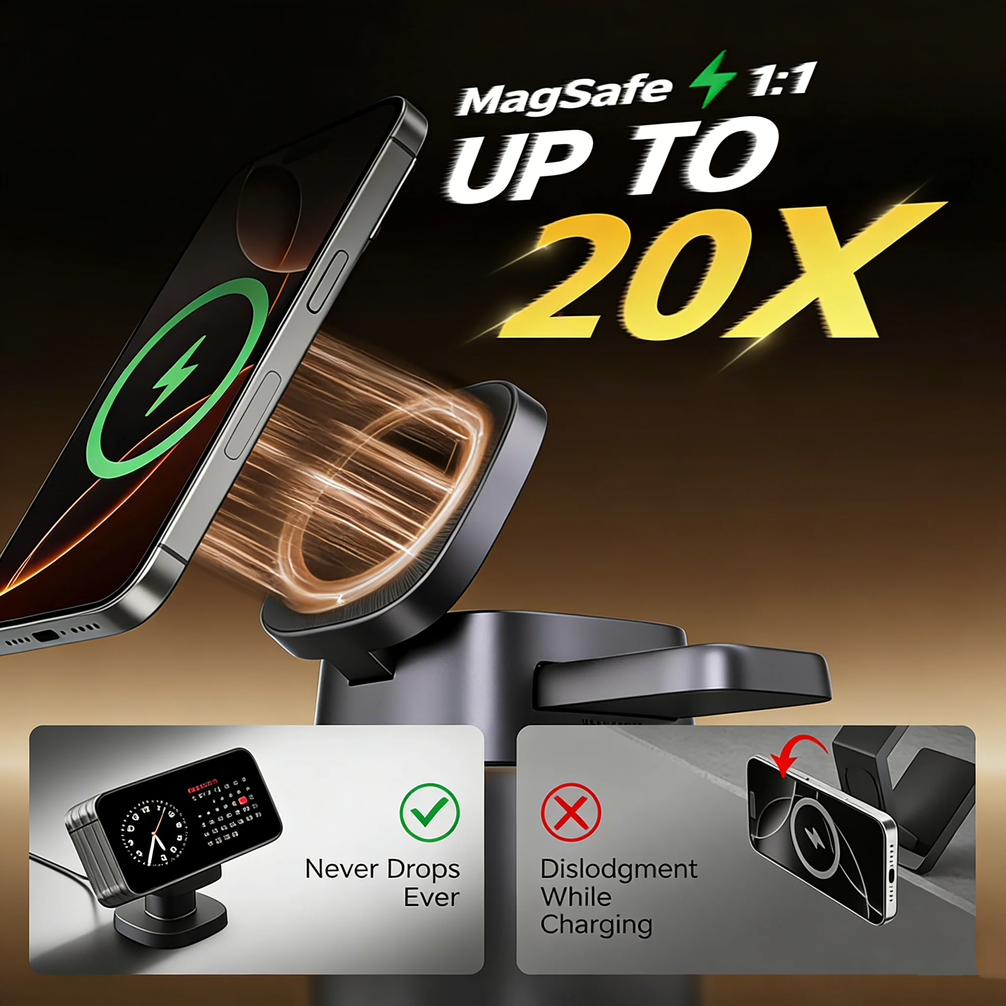 TIMESS Lampu Malam Pengisi Day - Wireless Charger Watch ulasan dan harga