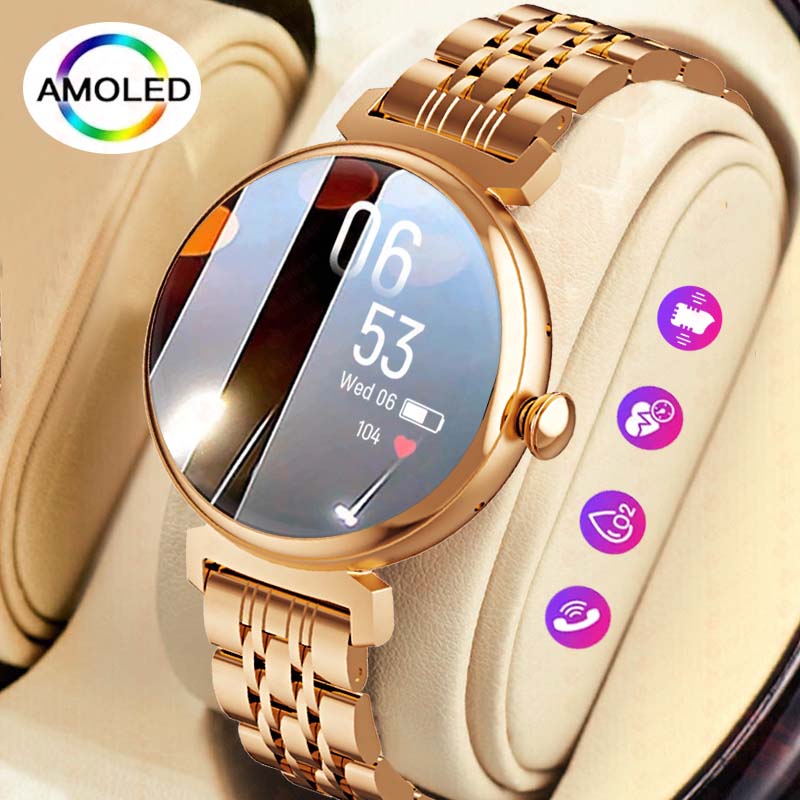 Layar AMOLED 1.04 inci jam tan - Smartwatch Face ulasan dan harga
