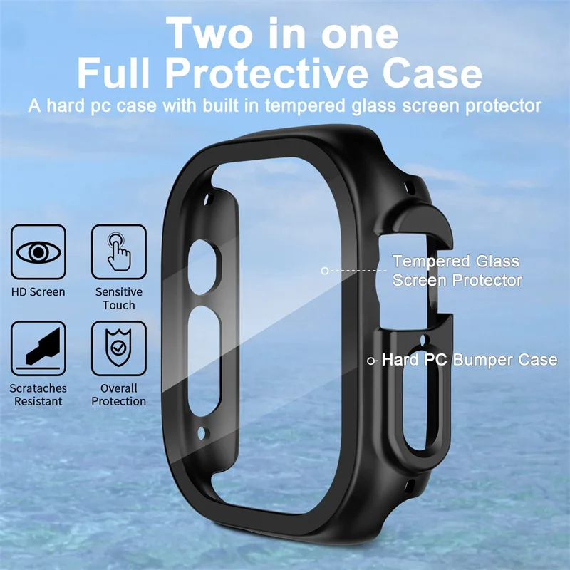 Kaca + casing untuk Apple Watc - Smartwatch Band Accessories ulasan dan harga